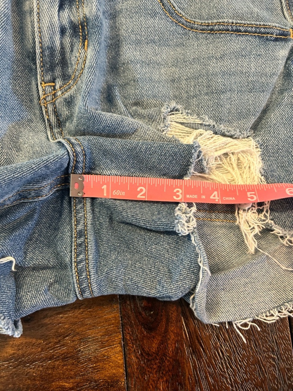 Low Rise Boyfriend Vintage Stretch Distressed Denim Shorts - 3” - Picture 8 of 9
